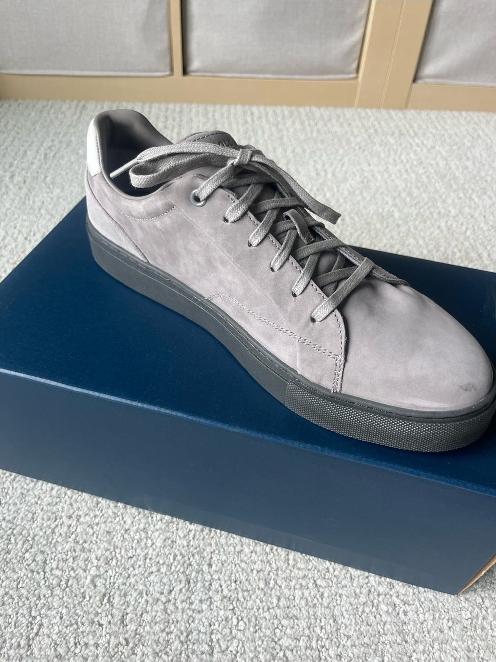 Cole Haan Gray Suede Low-Top Sneaker
